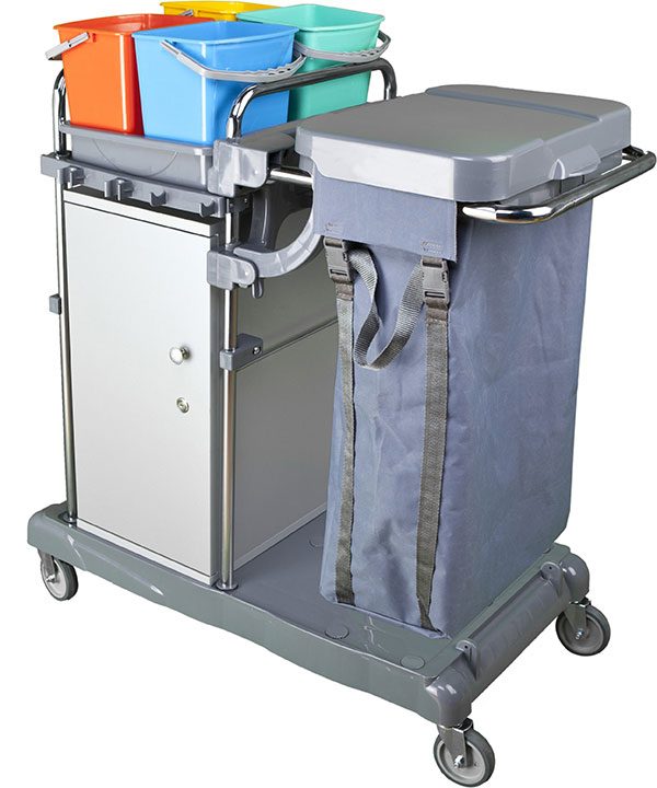 Smart Dolaplı Kat Arabası 100Lt+4x6 Krom