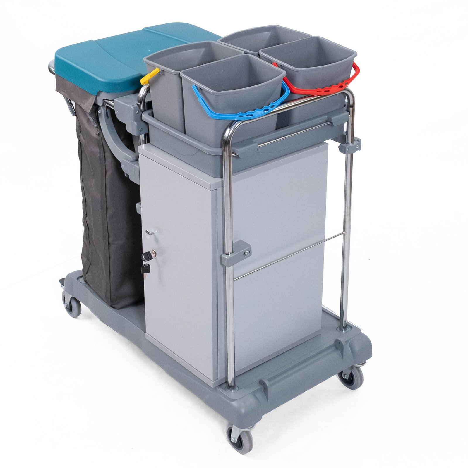 Smart Dolaplı Kat Arabası 100Lt+4x6 Krom