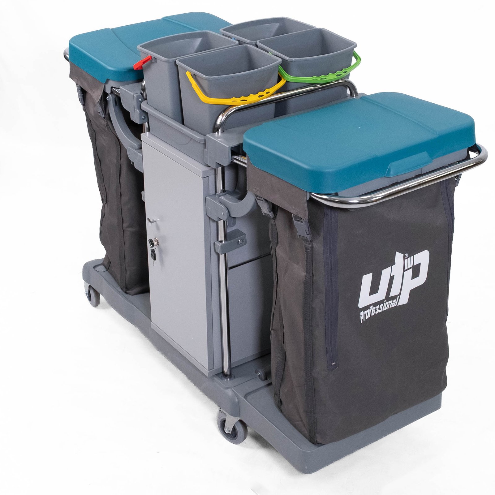 Smart Dolaplı Kat Arabası 2x100Lt+4x6 Krom