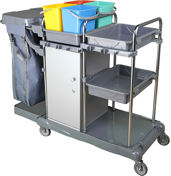 Smart Dolaplı Kat Arabası 100Lt+4x6 Krom (2)
